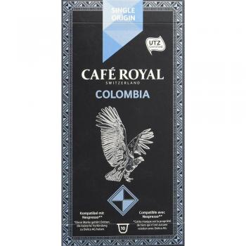 10 capsules Café Royal Single Origin Colombia Capsules compatibles Systeme Nespresso