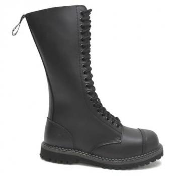 Grinders Unisex Black Punk Military Steel Toe Boots - King CS Size UK 3