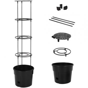 Macetero Torre para Tomates Antracita Ø 29,5 x 115 cm Polipropileno