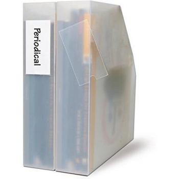 Self-Adhesive Polypropylene Label Holders 35x102mm with Inserts, Pack of 12