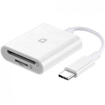 nonda Lector de Tarjetas USB-C a SD/MicroSD, Adaptador de Tarjeta Tipo C Thunderbolt 3 Lector de Tarjetas de Memoria SD/TF para iPad Pro 2019/2018, MacBook Pro 2019/2018 y más Dispositivos Tipo C