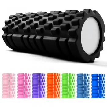 Rodillo de Masaje Multifuncional UNYCOS - Foam Roller Ligero para Fisioterapia, Fitness y Relax con 3 Niveles Terapéuticos y Espuma Dura (33x14 cm)