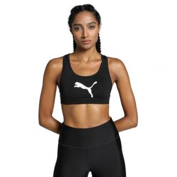 Puma Sujetador Deportivo 4 Keeps Negro, sujetador deportivo de alto soporte, diseño sin costuras, tejido transpirable y ligero, ideal para actividades físicas intensas, talla XL