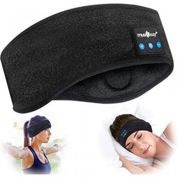 Auriculares Bluetooth para Dormir, 5.0 Máscara para Dormir con Banda para la Cabeza Bluetooth, Banda para la Cabeza Deportiva inalámbrica, Banda para la música, Banda para el Sudor para Entrenamiento