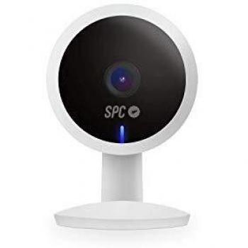 SPC Lares 2 - Cámara de seguridad inteligente Wi-Fi: visión nocturna 10m, alarma de movimiento, detección de sonido, 100º de visión, Full HD 1080p, dual speaker, control app, doble instalación, Blanco