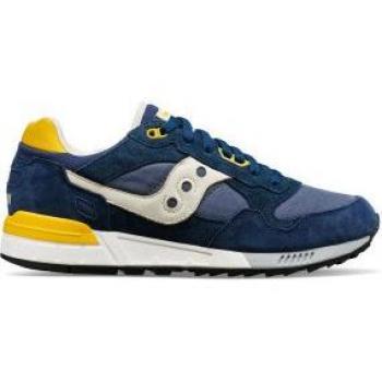 Saucony Men's Shadow 5000 Leather Sneakers in Navy and Yellow