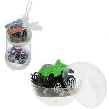CB-37575 Set 2 Bolas con Coche fricción 11 cm, Multicolor