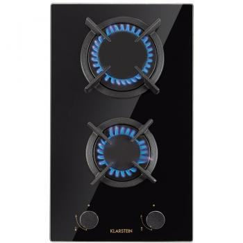 Cocina de gas Klarstein Goldflame Domino 2 quemadores de latón vitrocerámica