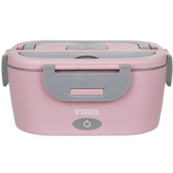 Fiambrera Eléctrica N'oveen LB755 Gris Rosa con Mango Plegable y Sin BPA