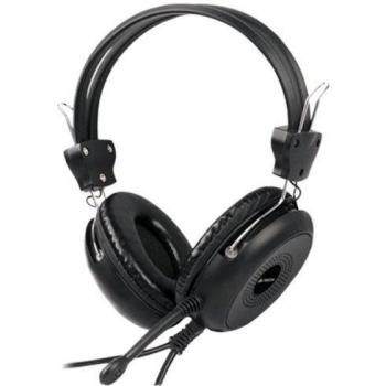 Auriculares A4Tech HS-30 con micrófono, estéreo, color negro, diadema