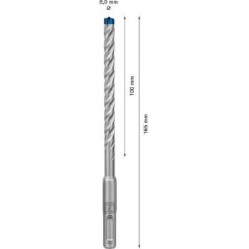 Broca para martillo EXPERT SDS plus-7X de 8 x 100 x 165 mm, 10 unidades