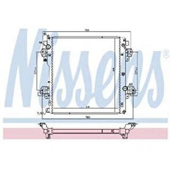 Radiador de refrigeración del motor NISSENS 646824