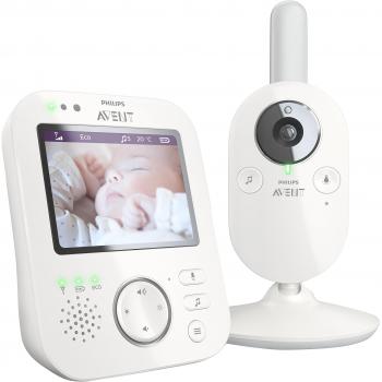Philips Avent SCD630/01 - Vigilabebés con cámara, alcance de 300 m, pantalla LCD de 3,5 pulgadas con visión nocturna