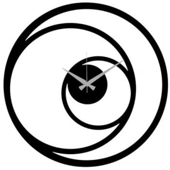 Reloj de Pared Geométrico 16, Metal Negro, 42x0.15x42 cm
