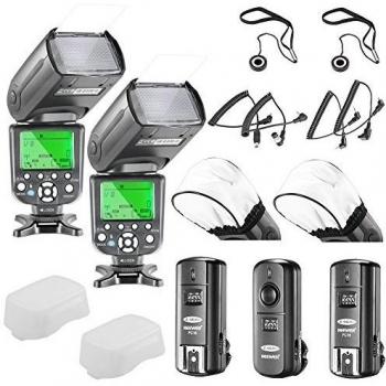 Neewer® 5500k 2.4G Inalámbrico Speedlight Flashlight NWTT660II Flash Kit para Canon Rebel EOS 700D, 650D, 600D, 1100D, 550D, 500D, 450D, 400D, 100D, 300D, 60D, 70D, Nikon D7200 D7100, D7000, D5300, D5200, D5100, D5000, D3200, D3100, D3300 y otras camara