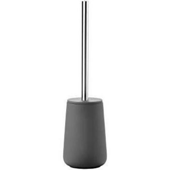 Zone Denmark, Nova - Escobilla de baño de Porcelana con Revestimiento Suave al Tacto, Acero, Color Gris