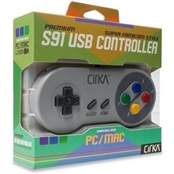 Cirka - Mando Colorido Estupendo De Nintendo SNES USB Para PC / MAC