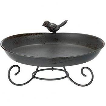 Trixie Bebedero y Bañera para Pájaros 800 ml / ø 22 cm - Gris