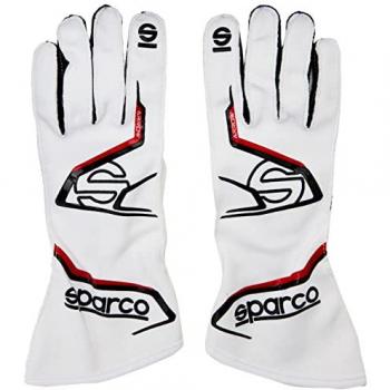 Guantes de Conducción para Hombre Sparco ARROW KART Blanco Talla 10