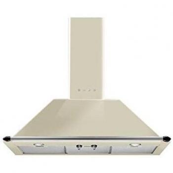 Campana Decorativa Smeg KT90PE, 90cm, Crema, Eficiencia Energética A, Montaje en Pared con Iluminación LED