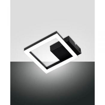 Plafoniera LED Moderna Bard 11W Negro 17x17cm Intensidad Variable Fabas Luce