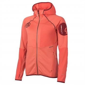 Chaqueta con Capucha Ternua Ragger para Mujer Naranja Claro con Forro Polar