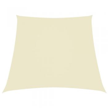 Toldo de vela trapezoidal de tela oxford crema 4/5x4 m
