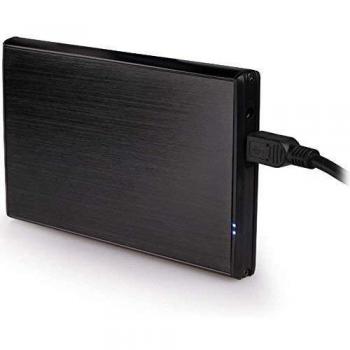 Natec Rhino 2.5 USB 2.0 External HDD/SSD Enclosure - Black Aluminium Slim