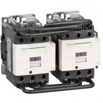 Contactor Inversor Schneider Electric TeSys D LC2D80F7, 3 polos, 1NC + 1NA, 80 A, bobina 110 V AC, 50/60Hz