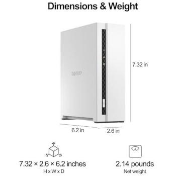 QNAP TS-133 1-Bay Affordable Desktop NAS with ARM Quad-Core Processor and 2GB DDR4 RAM (Diskless)