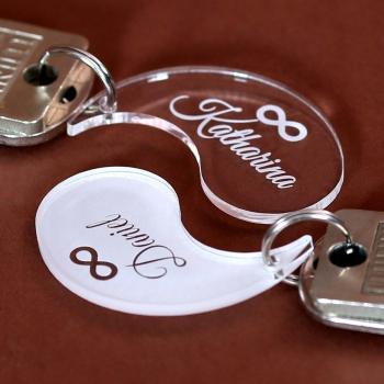 Bütic GmbH - Llavero romántico, con grabado individual en diferentes formas, de cristal acrílico