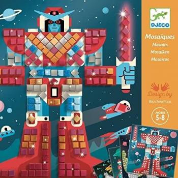 Kit de Mosaicos Espacial - Batalla de Robots - Djeco DJ09424 - Para Niños a Partir de 5 Años
