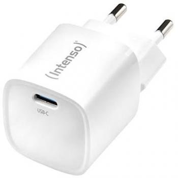 Cargador USB-C Intenso W30C² 30W GaN Blanco con Power Delivery y salida de 3A
