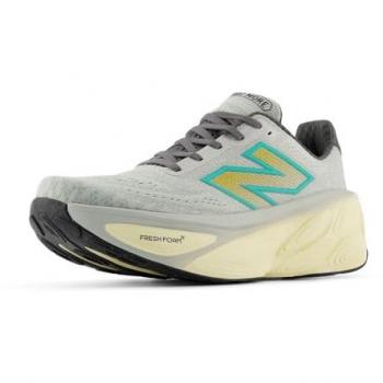 New Balance Fresh Foam X More v5 Sneakers para hombre en color gris y amarillo, talla 45 - EUR, con tecnología Fresh Foam para mayor comodidad y amortiguación