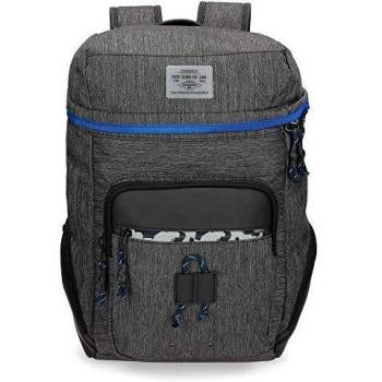Pepe Jeans Raw Mochila Adaptable para Portátil 15,6 Gris 28x45x16 cms Poliéster 20.16L