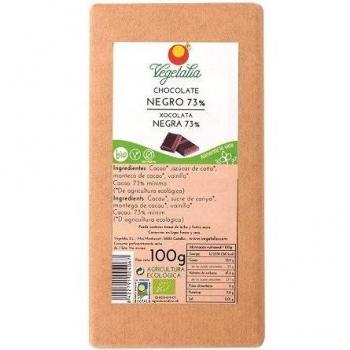 Vegetalia Chocolate Negro 73% Bio con Azúcar Integral 100g CCPAE Eco