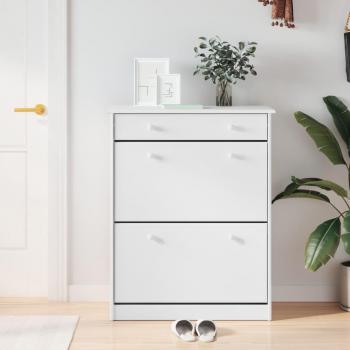 vidaXL Shoe Cabinet ALTA White 77x35x96 cm Solid Wood Pine