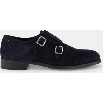 Martinelli Empire 1492-2632SYMMARINO Zapato de Vestir Azul Marino para Hombre en Piel con Dos Hebillas