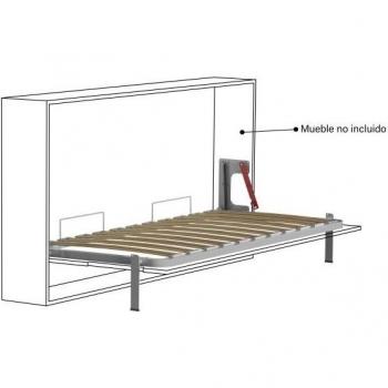 Somier Horizontal 90x190 Gris con Pata Basculante - Herrajes Fabricación Nacional (Herrajes y Mueble de Madera No Incluidos)