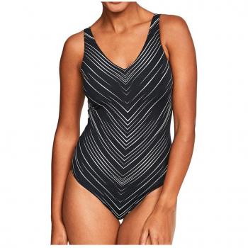 Speedo Vivapool Bañador, Mujer, Negro/Blanco, 40