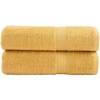 Toallas de mano vidaXL 2 uds 100% algodón 50x100 cm 600 gsm color dorado, antracita, azul y más
