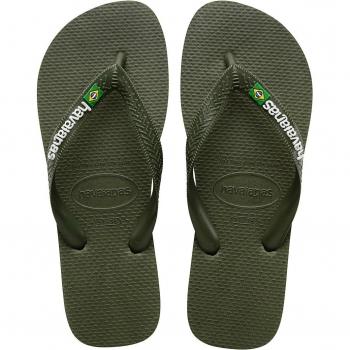 Chanclas de dedo unisex Brasil Logo Green Musgo
