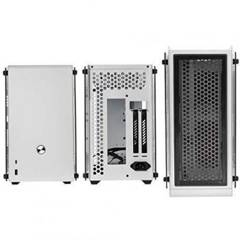 Caja PC USB 3.0 Vidrio Templado Mini ITX Minitorre 3 Ventiladores Blanco