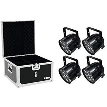 Set de 4 Proyectores LED PAR-56 HCL con Estuche EPS
