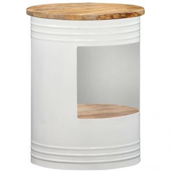 Mesa baja de madera maciza de mango 43x55 cm