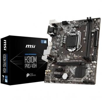 MSI H310M PRO-VDH Micro ATX Motherboard, Black