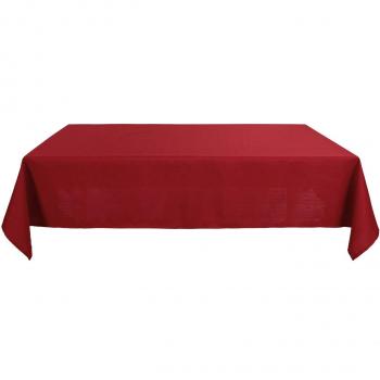 Deconovo Manteles de Mesa Rectangular Efecto Lino para Cocina 140 x 200 cm Rojo