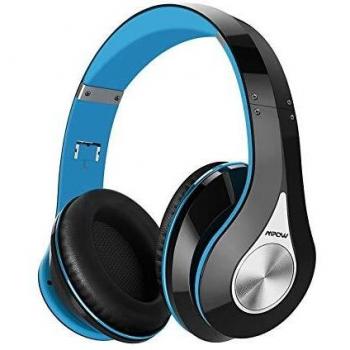 Mpow 059 Auriculares Diadema Bluetooth con Micrófono CVC 6.0, 65 hrs de Duración, Sonido Estéreo, Auriculares Diadema Inlámbricoa para TV, Cascos Bluetooth Diadema Plegable para Skype, PC, Móvil
