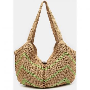 Bolso de playa Summer Song en media luna color camel