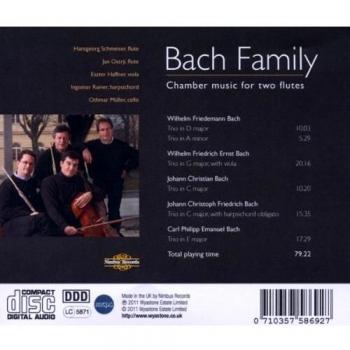 Bach : Musique de chambre pour deux flûtes. Schmeiser, Ostry.
